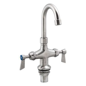 Stainless Steel Exposed Wall Mount Body with Gooseneck Swivel Spout