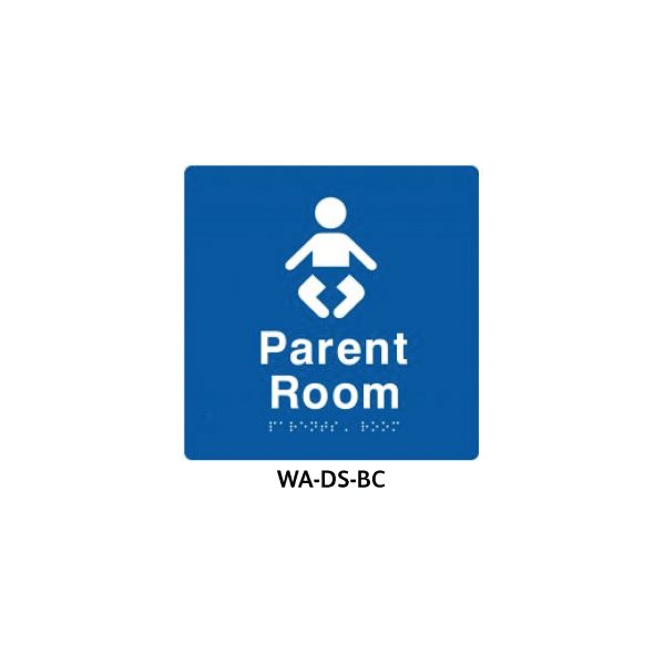 Braille Sign Parents Room (Blue)