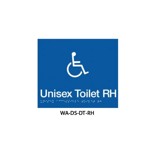 Braille Sign Unisex Disabled RH (Blue)
