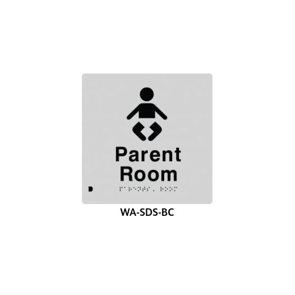 Braille Sign Parents Room (Silver)