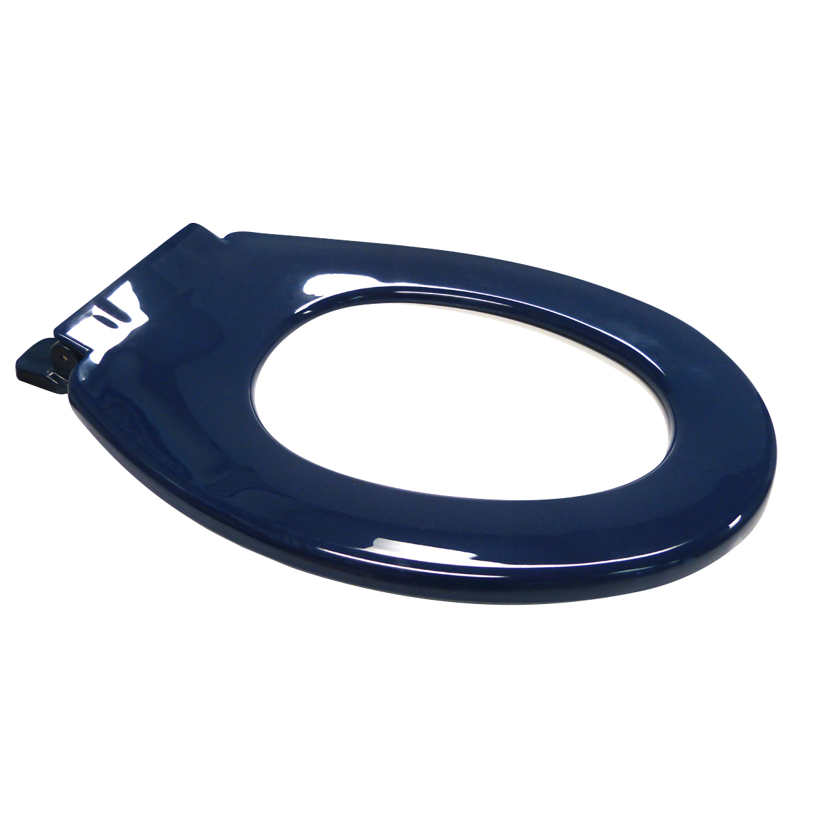 Disabled Compliant Single Flap Closed Front Toilet Seat (Blue