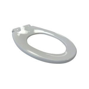 Disabled Compliant Single Flap Closed Front Toilet Seat (White)